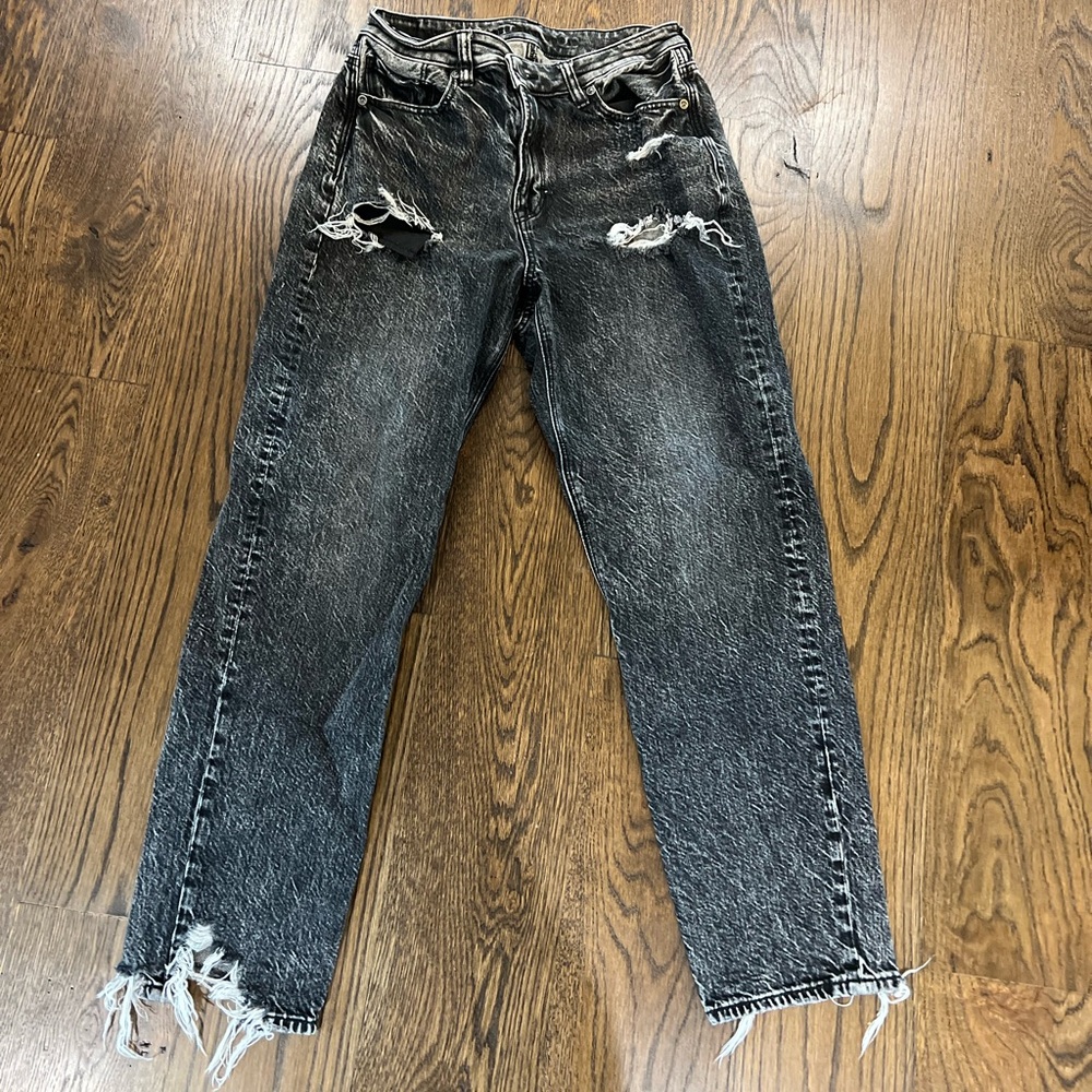 AE Distressed Black Jeans